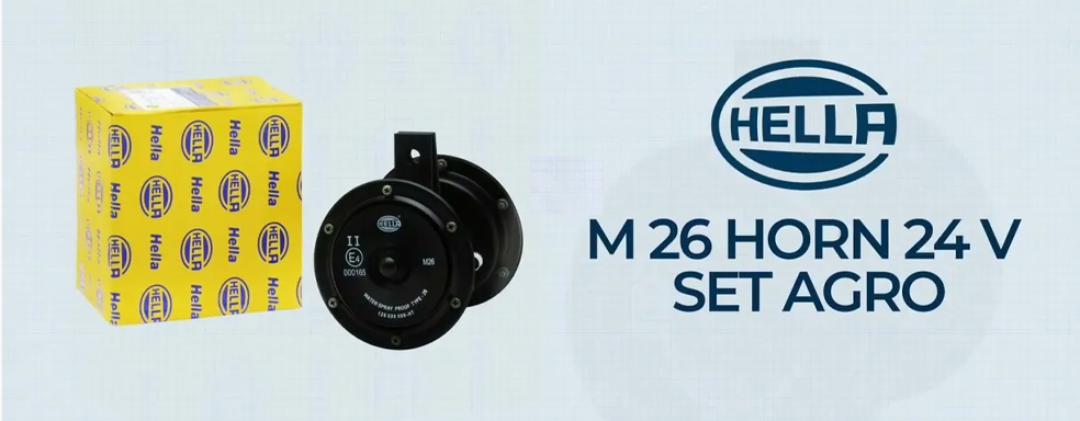 HELLA Electric Horn M26 24V Set Agro 329300061
